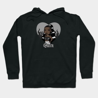 Queen Doll girl Black-Out heart v3.2 Hoodie